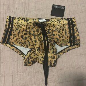Leopard Print Men's Swim Trunks